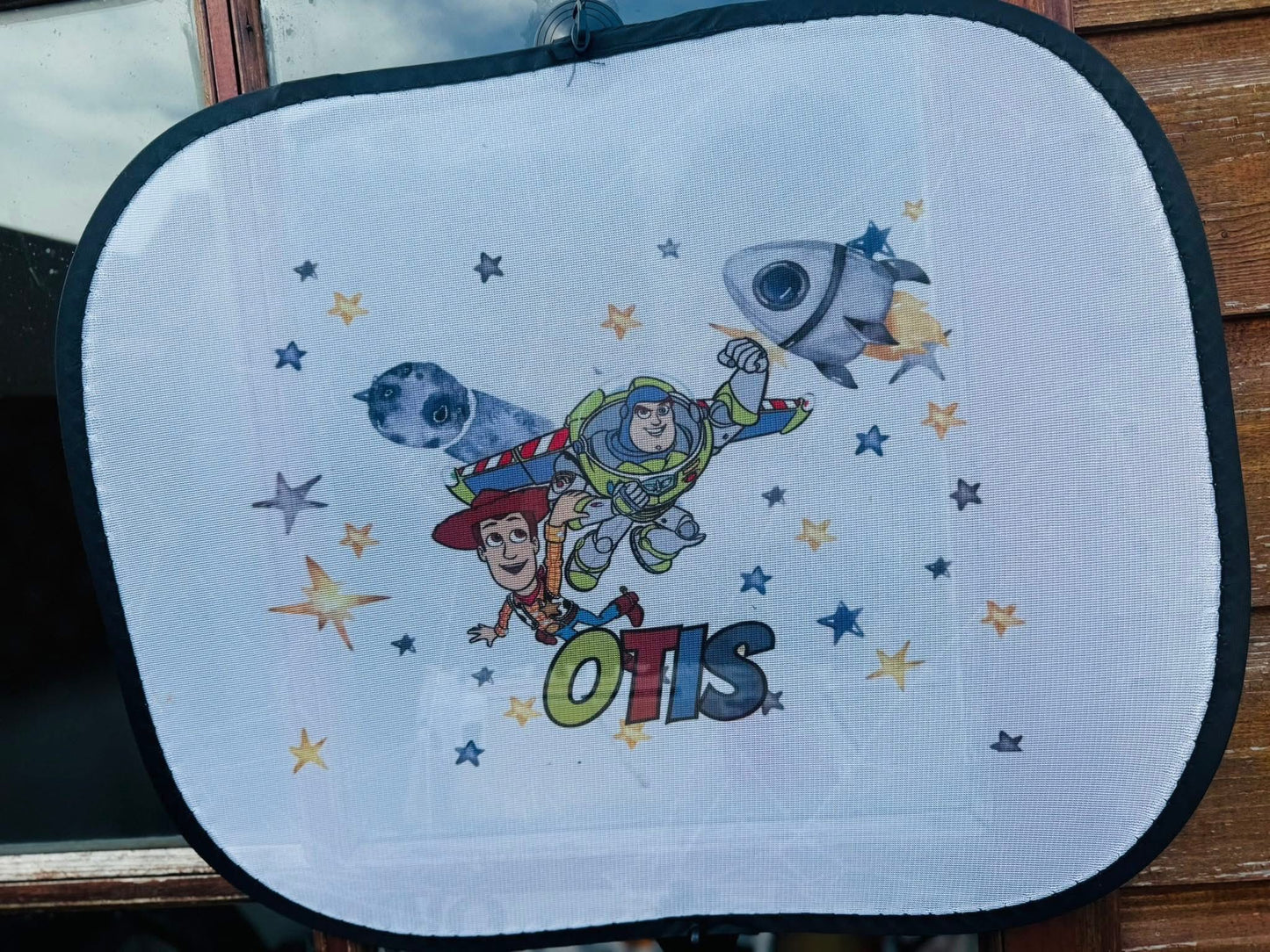PERSONALISED SPACE TOY STORY SUN SHADE