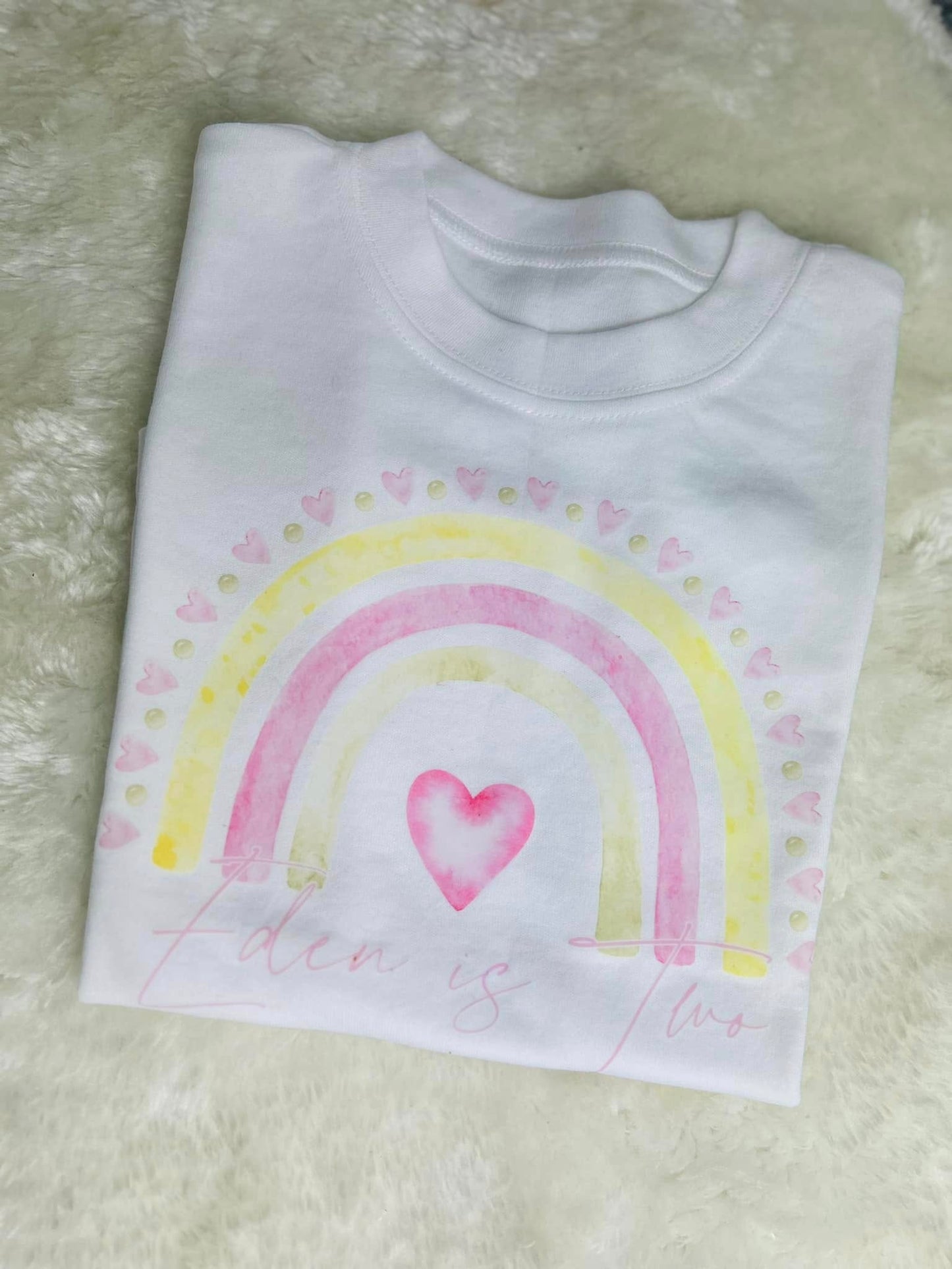 WATERCOLOR RAINBOW BIRTHDAY T-SHIRT