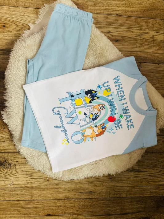 BLUEY AND FAMILY STRIPE BIRTHDAY PJS