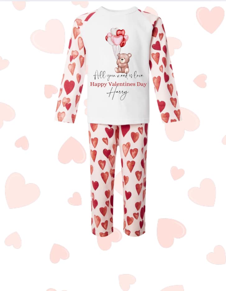 ALL YOU NEED IS LOVE VALENTINE PJS