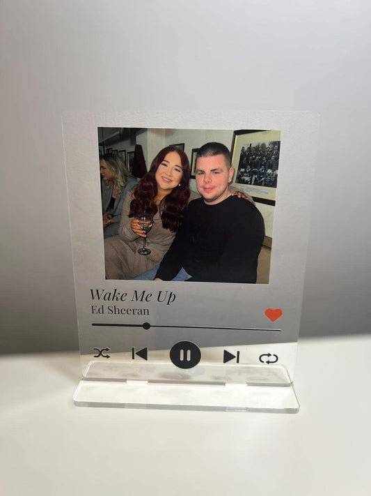 SPOTIFY PERSONALISED PHOTO/SONG FREESTANDING PLAQUE