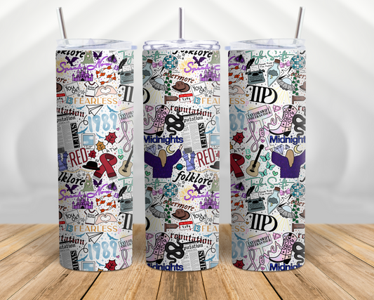 COLOUR TAYLOR SWIFT DESIGN TUMBLER