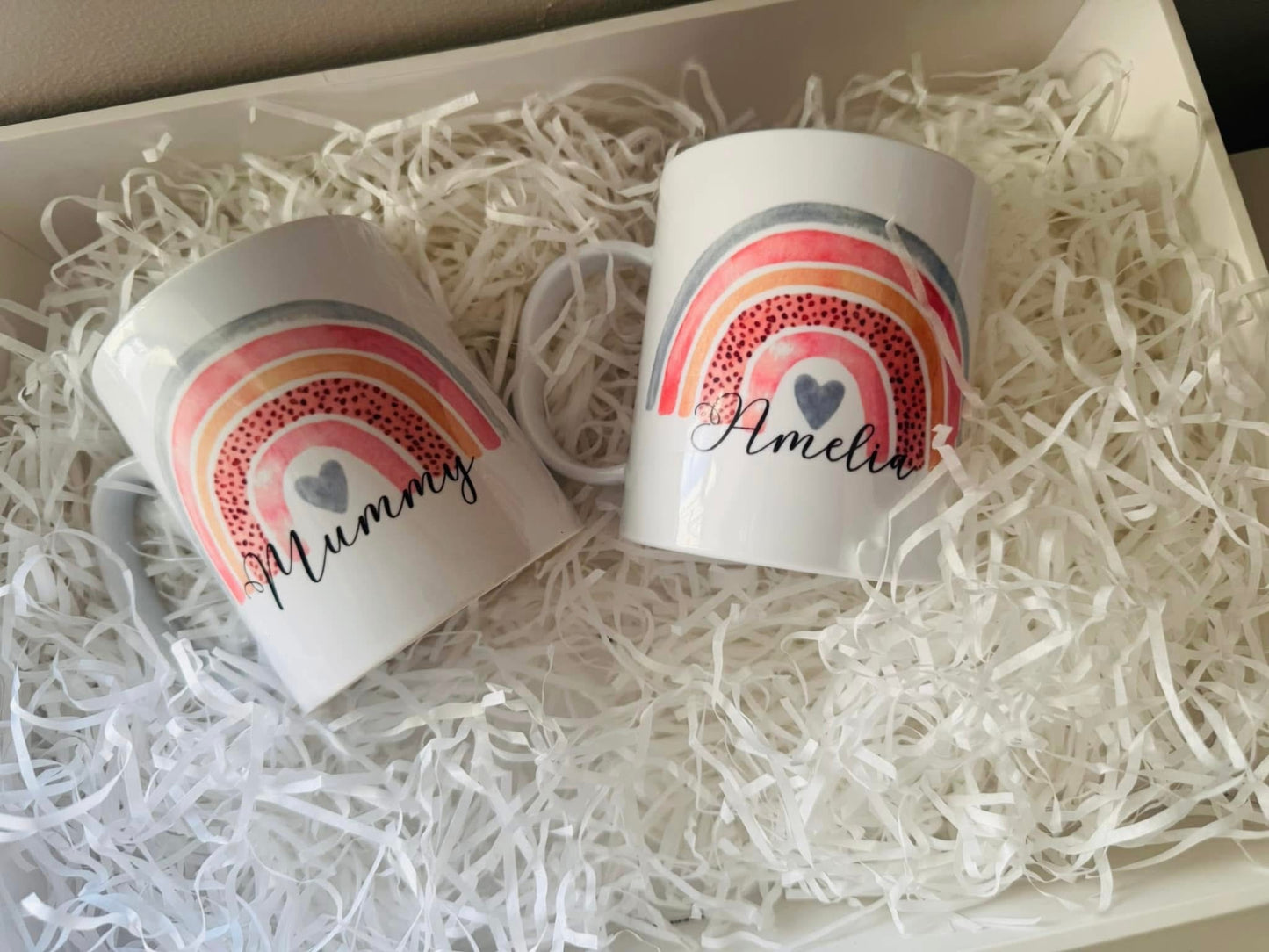 MATCHING MUM& DAUGHTER RAINBOW MUGS