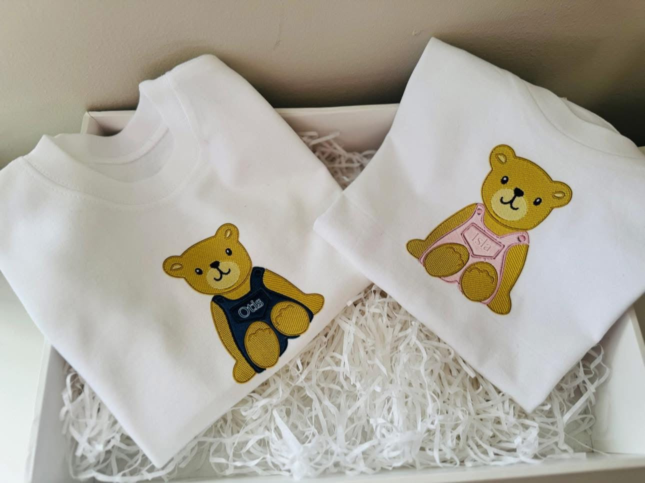 EMBROIDERY DESIGN BEAR PERSONALISED T-SHIRT