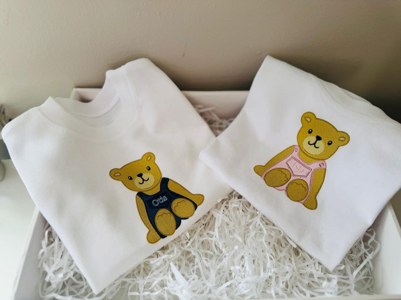 EMBROIDERY DESIGN BEAR PERSONALISED T-SHIRT