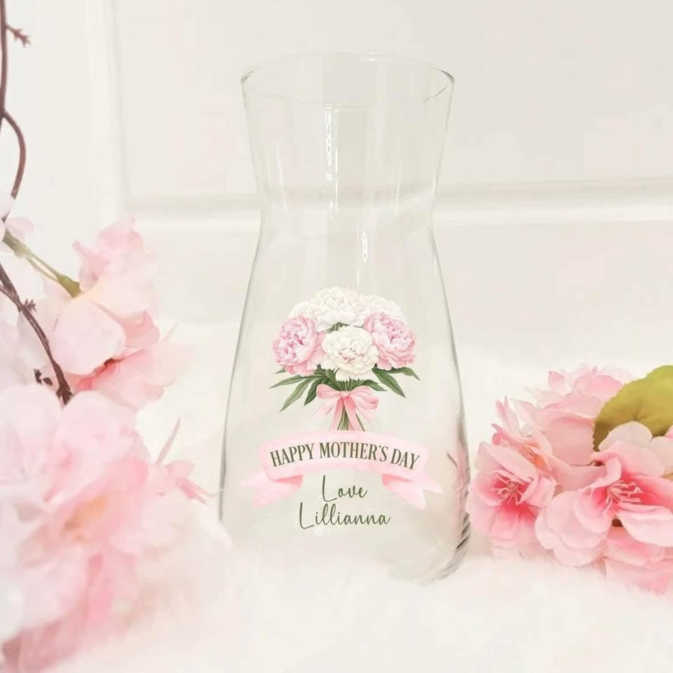 WATERCOLOR FLORAL PERSONALISED MOTHERS DAY VASE