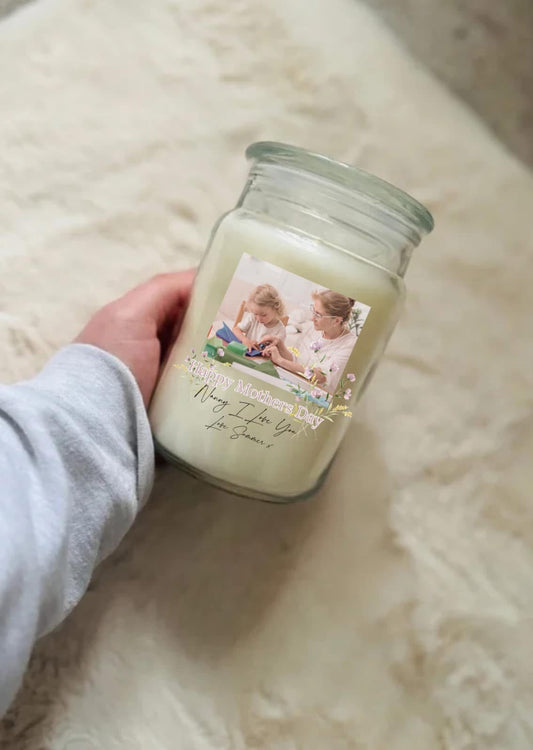 FLORAL PERSONALISED PHOTO CANDLE