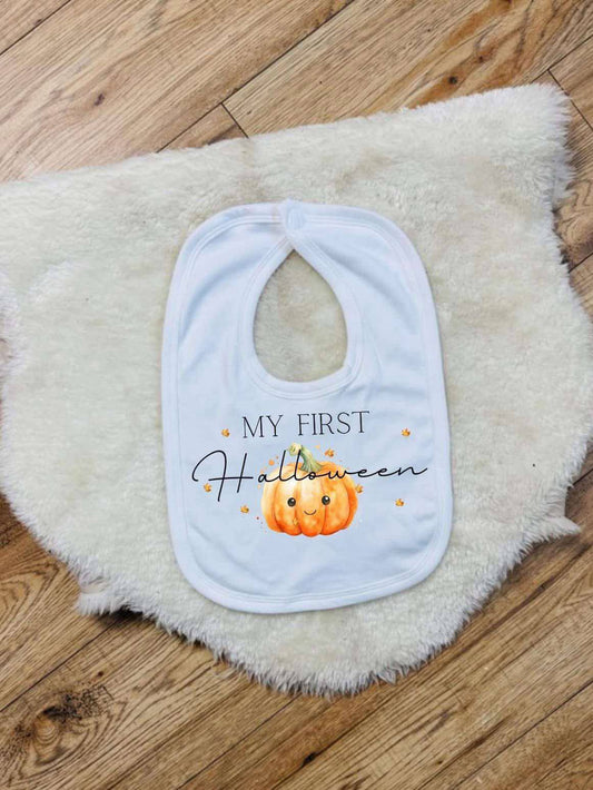 FIRST HALLOWEEN PERSONALISED PULL OVER BIB