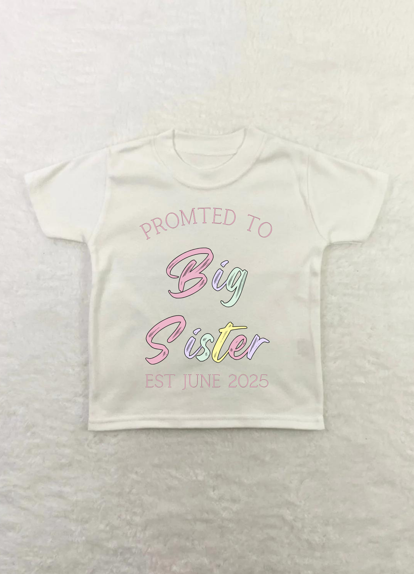 promoted to big sister est t-shirt